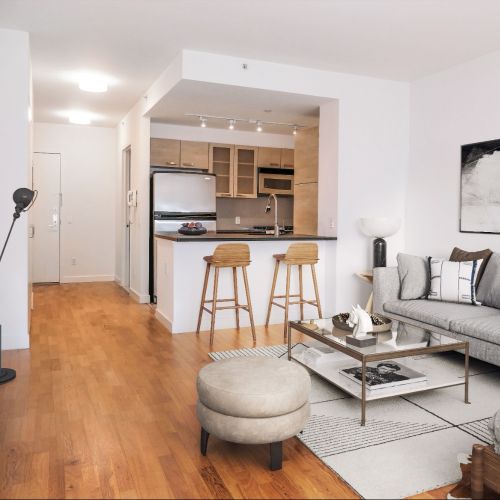 Kitchen and living room