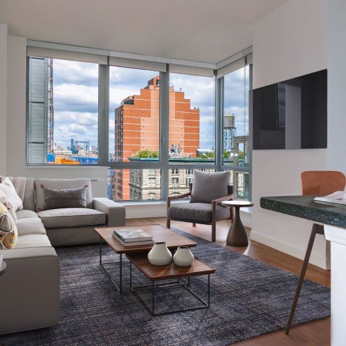 88 Leonard : Living Room City View