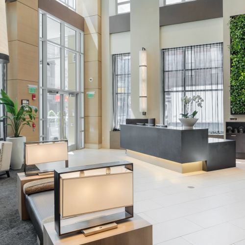 A warm welcome awaits at The Kensington’s refined concierge lobby.