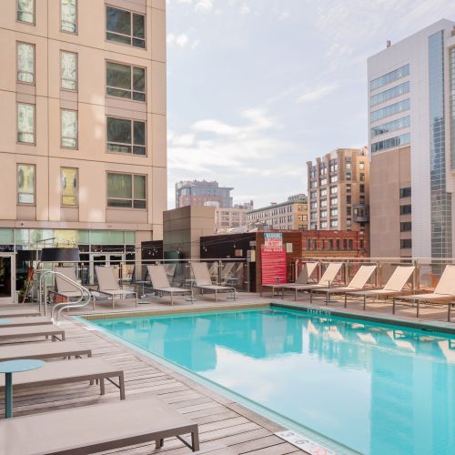 The ultimate rooftop retreat, blending leisure and luxury.