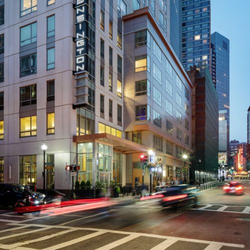 Sleek lines and modern architecture rise above the city.