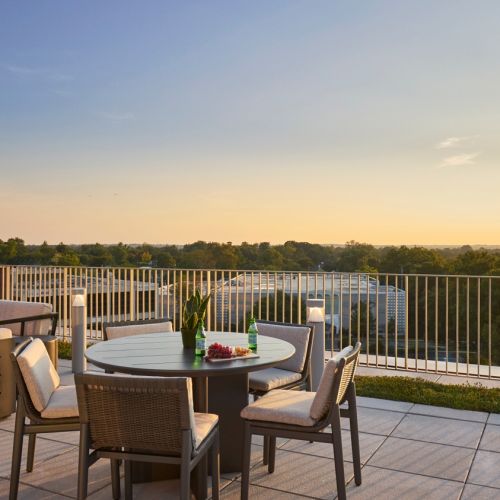 Photo of rooftop seating