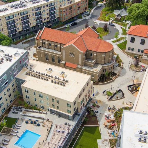 Campus with Pool View