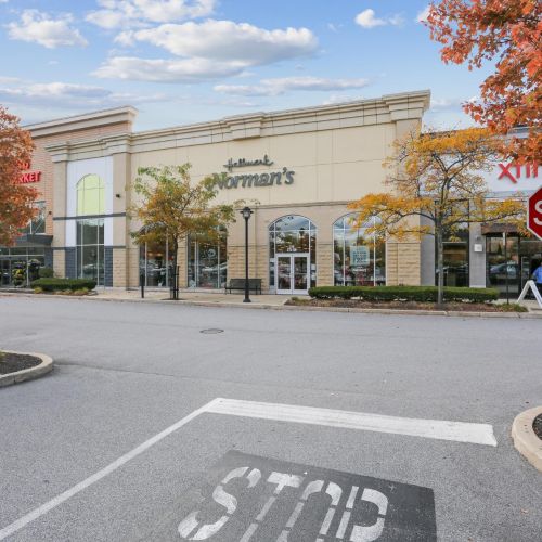 Normans retail space parking lot view