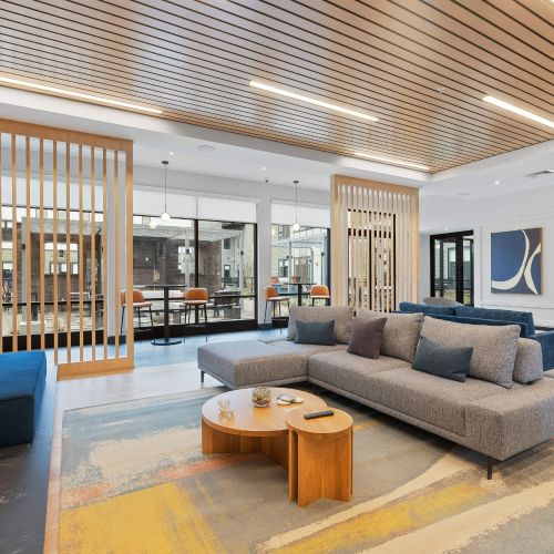 The lobby at District Smyth 1515 makes a stylish first impression