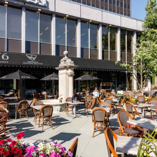 Mingle within a vibrant town center