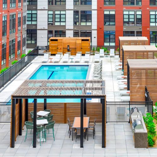 Rooftop Deck With Pergolas