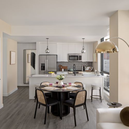 2 bedroom living room and kitchen