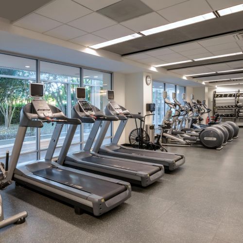 Fitness center cardio machines