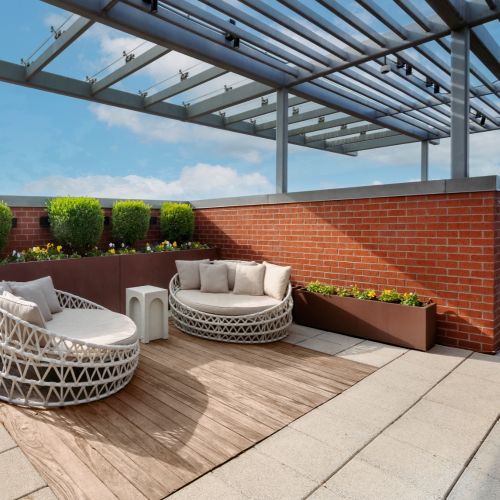 Photo of rooftop courtyard