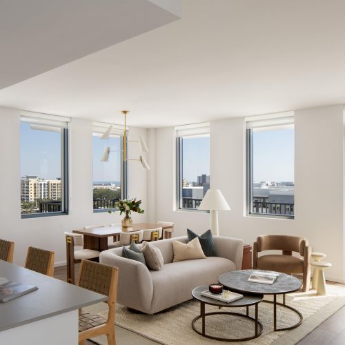 Warm, wide-plank flooring with the look of natural wood